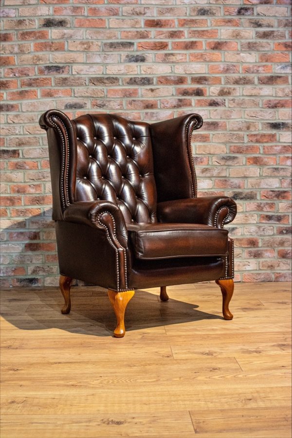 chesterfield wing back armchair