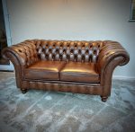 Chesterfield Belmont: Two-seater Leather Sofa