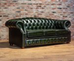 Chesterfield Derbyshire: Three-seater Leather Sofa