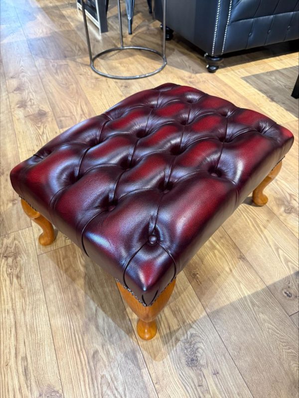 oxblood footstool